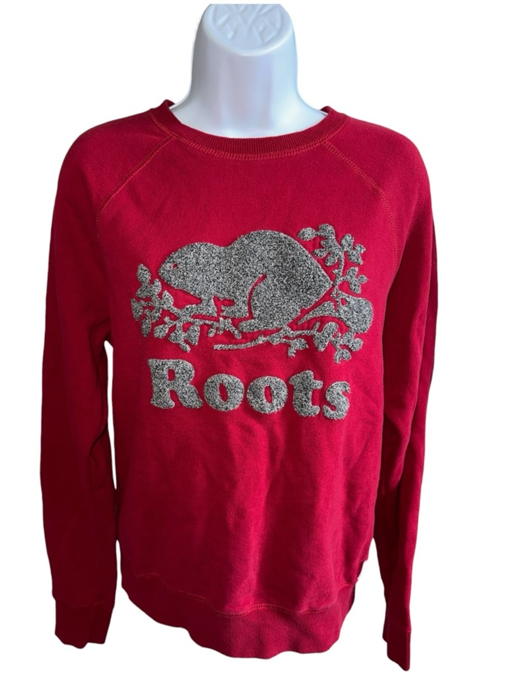 Women’s Vintage Roots Red Fleece Crew Sweatshirt - M